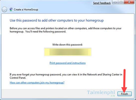 Picture 7 of Connecting to the HomeGroup network, the home network in Windows 7.