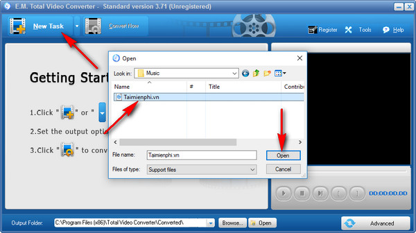 Picture 1 of Convert audio to WMA using Total Video Converter