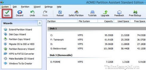 Picture 5 of Convert MBR to GPT on your hard drive without losing data using Aomei Partition Assistant.