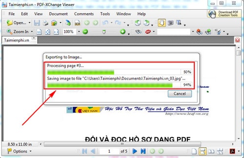 Picture 6 of Convert PDF files to images using PDF-Xchange Viewer on your computer.