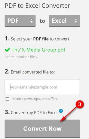 Picture 11 of Convert PDF to Excel, change PDF file to XLS for free without font errors.