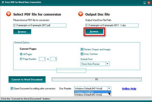 Picture 4 of Convert PDF to Word using Free PDF to Word Doc Converter
