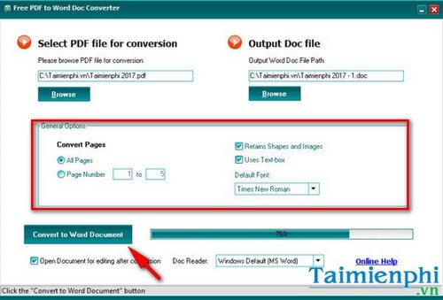Picture 6 of Convert PDF to Word using Free PDF to Word Doc Converter