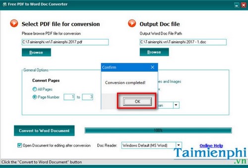 Picture 7 of Convert PDF to Word using Free PDF to Word Doc Converter