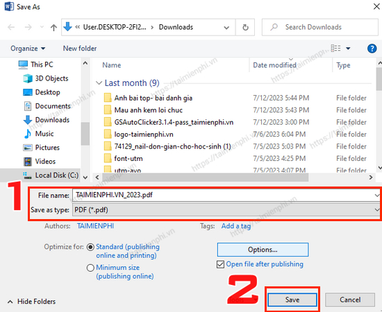 Picture 11 of Convert Word to PDF online on your computer.