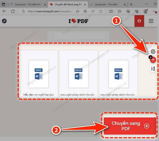 Picture 3 of Convert Word to PDF online on your computer.
