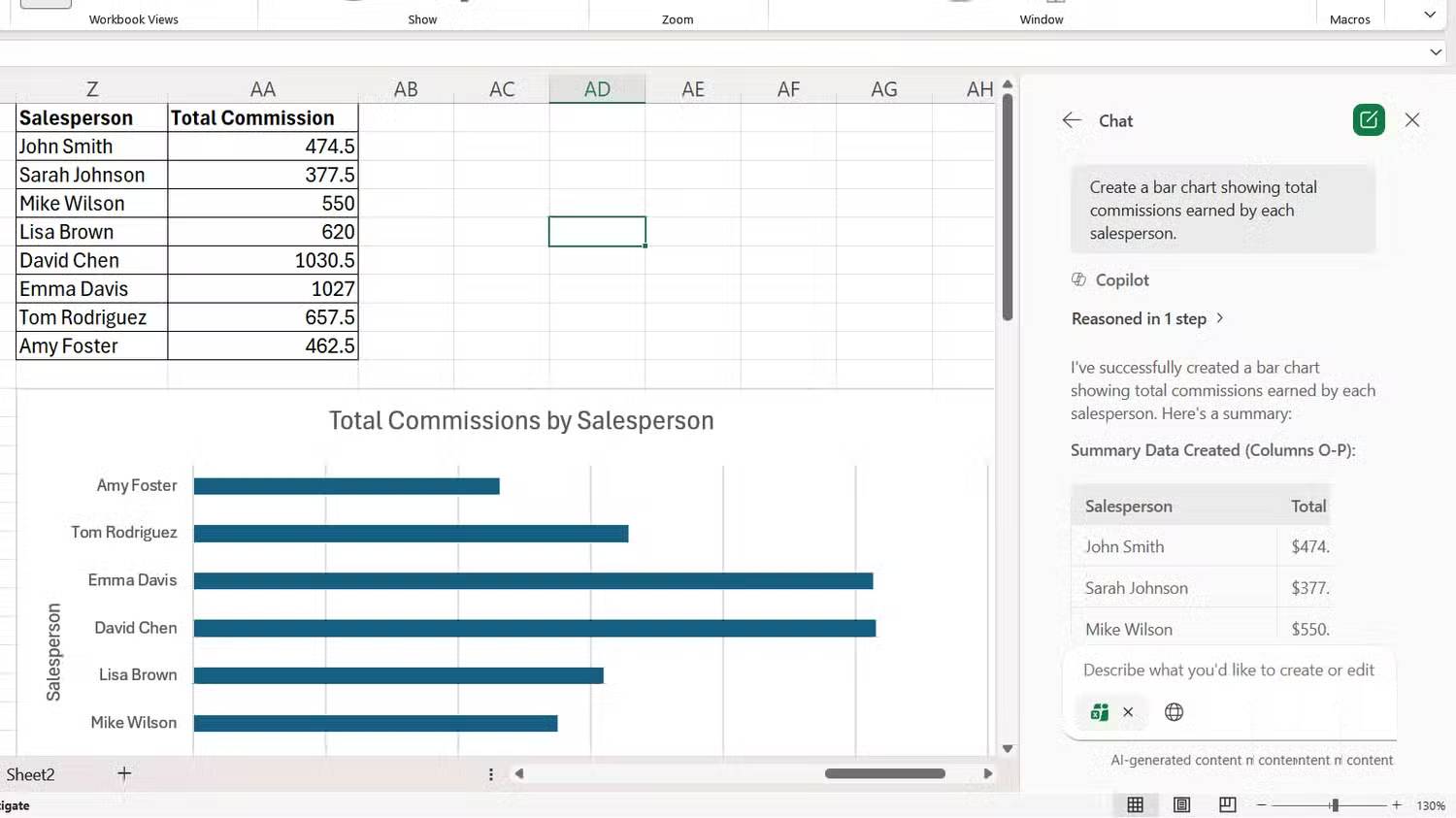 How to use Copilot in Excel Picture 11