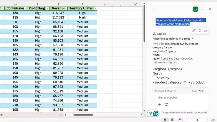 How to use Copilot in Excel Picture 6