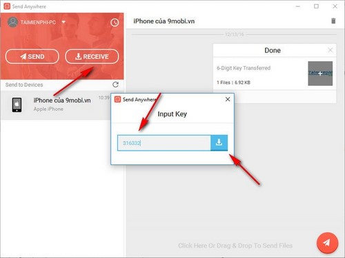 Picture 8 of Copy photos, music, and movies to your iPhone using Send Anywhere without iTunes or iTools.