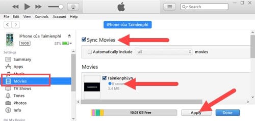 Picture 6 of Copy videos from your computer to your iPhone or iPad using iTunes.