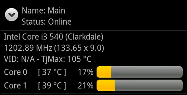 Core Temp - Computer CPU temperature monitoring tool Picture 2