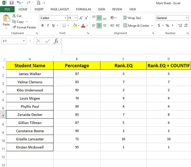 Picture 10 of COUNTIF function: Conditional counting in Excel