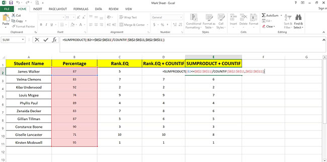 Picture 11 of COUNTIF function: Conditional counting in Excel