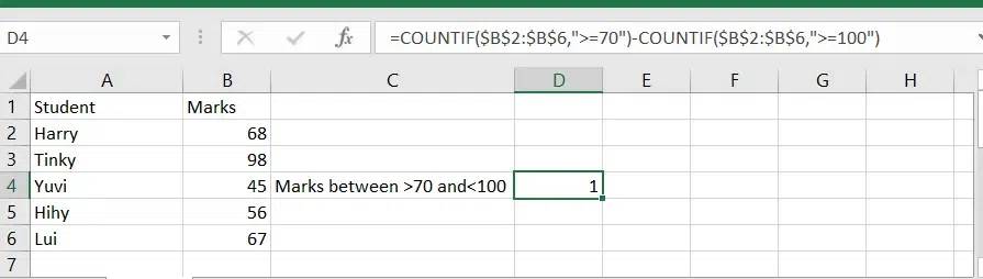 Picture 14 of COUNTIF function: Conditional counting in Excel