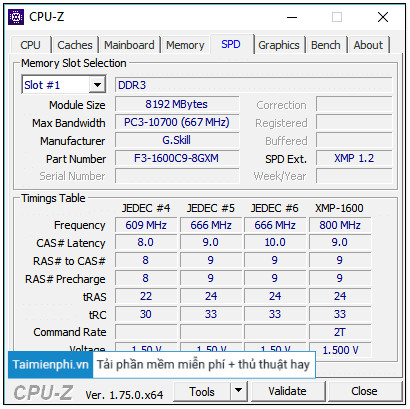 Picture 6 of CPU-Z keyboard shortcut on a computer