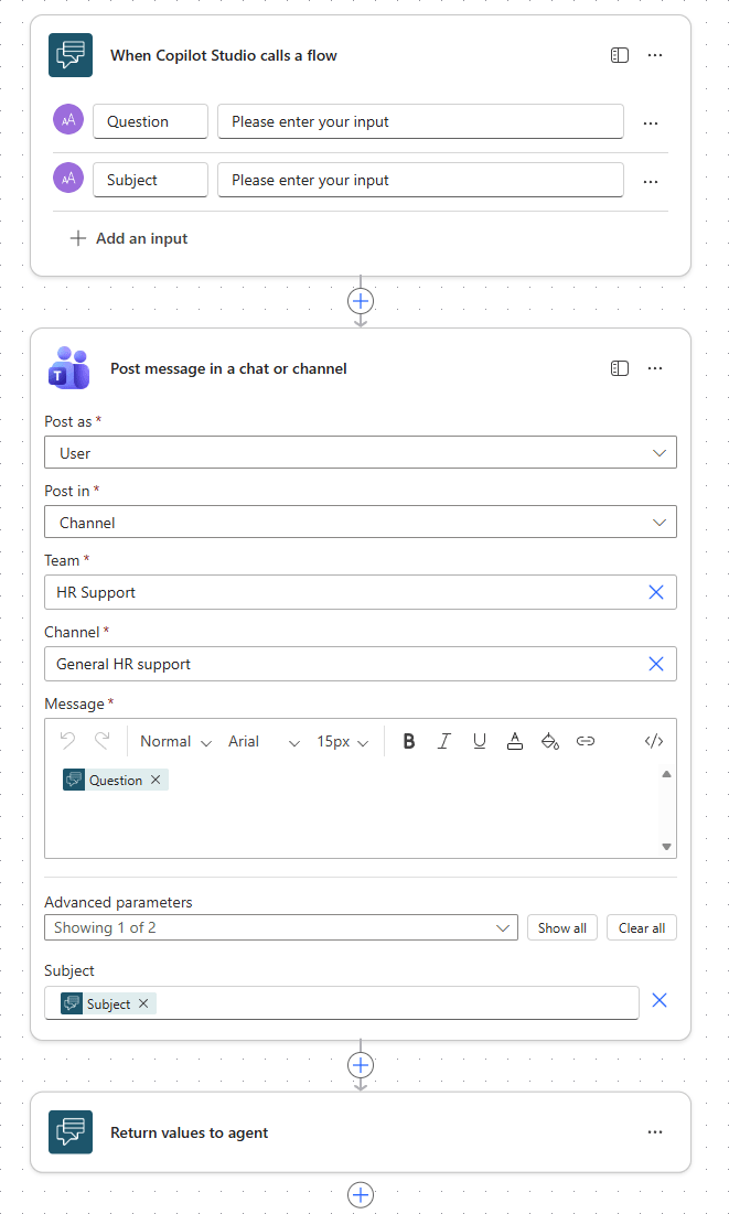 Picture 4 of Create a basic agent and publish it to Microsoft Teams.