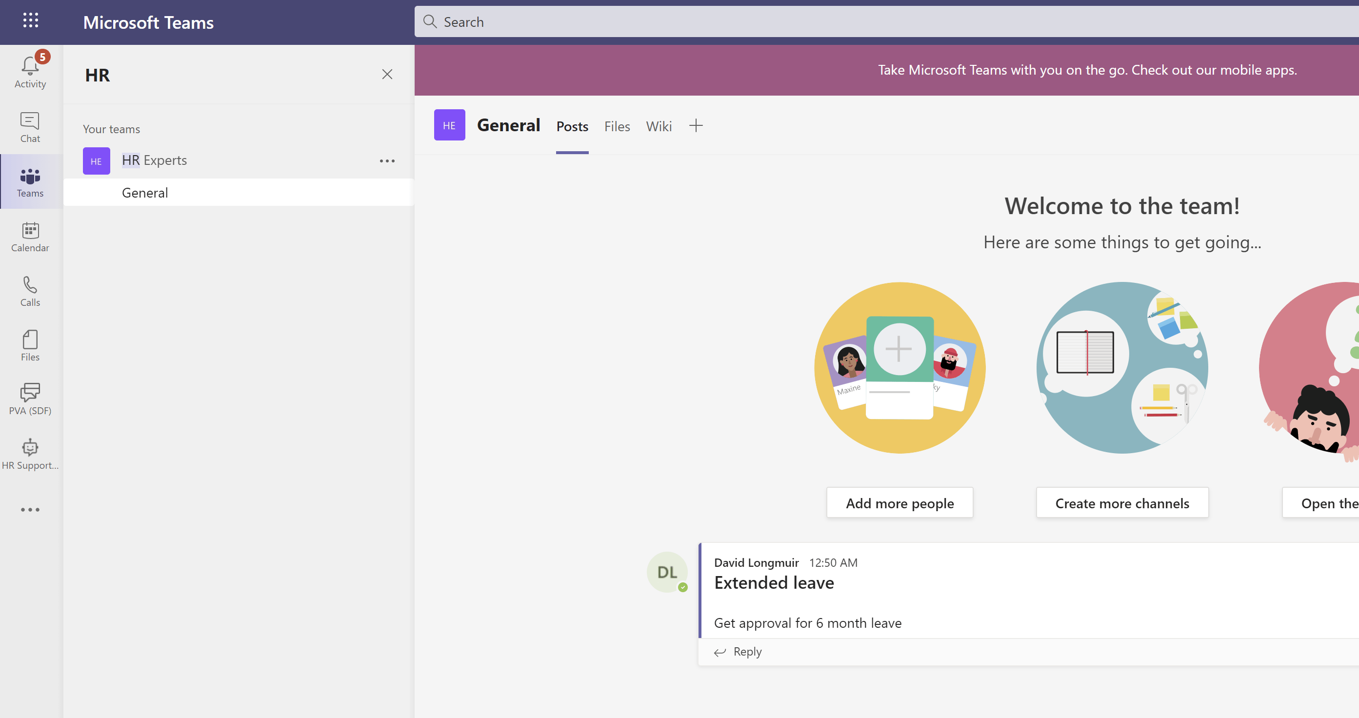 Picture 6 of Create a basic agent and publish it to Microsoft Teams.