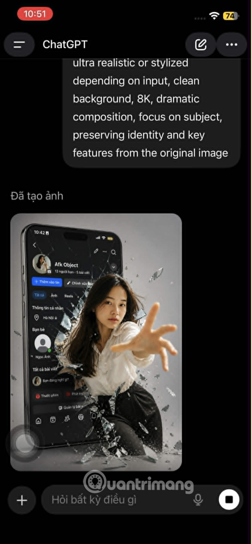 Picture 4 of Create a piercing image on your Facebook profile using AI.