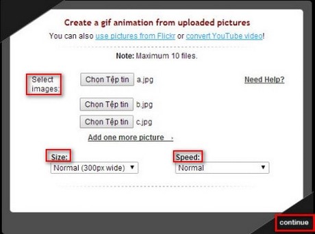 Picture 2 of Create animated images online using Gickr.