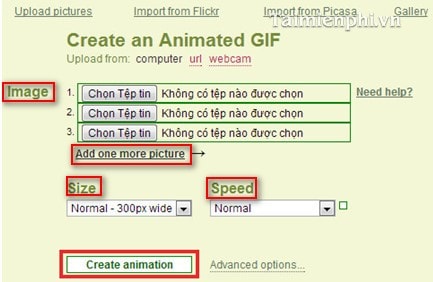 Picture 3 of Create animated images online with PictureStudio.