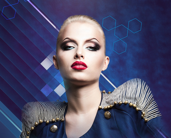 Create fashionable photo collages with Photoshop CS6. Picture 38