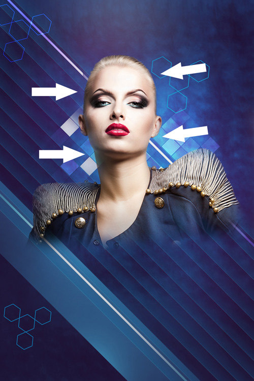 Create fashionable photo collages with Photoshop CS6. Picture 44