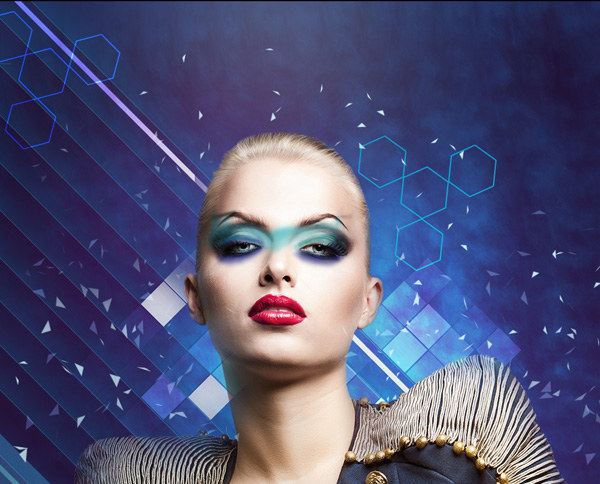 Create fashionable photo collages with Photoshop CS6. Picture 64