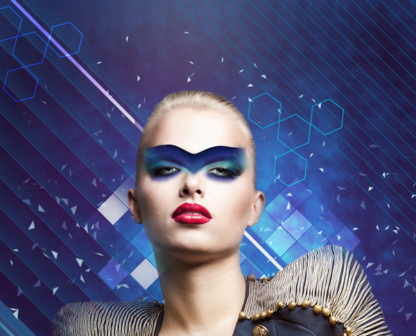 Create fashionable photo collages with Photoshop CS6. Picture 76