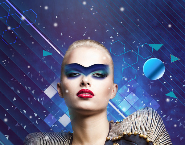 Create fashionable photo collages with Photoshop CS6. Picture 84