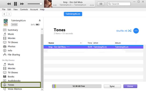 Picture 15 of Create iPhone ringtones, message tones, and call tones using iTunes.