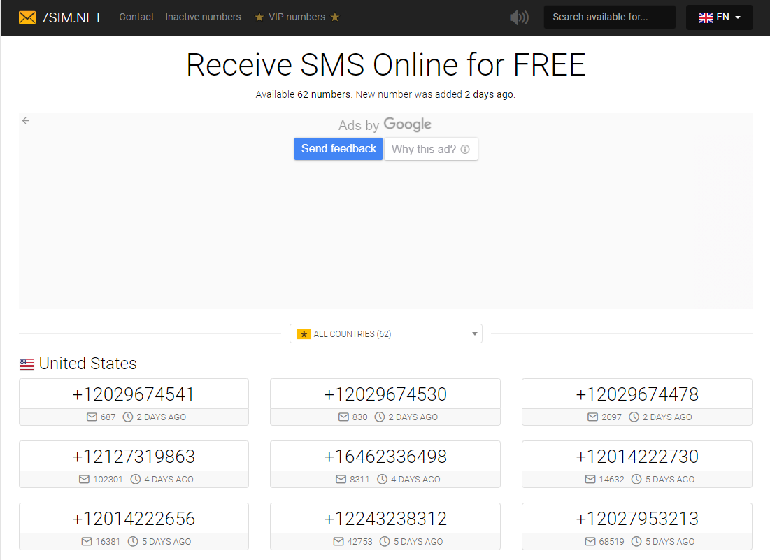 Create virtual phone number with free websites Picture 4