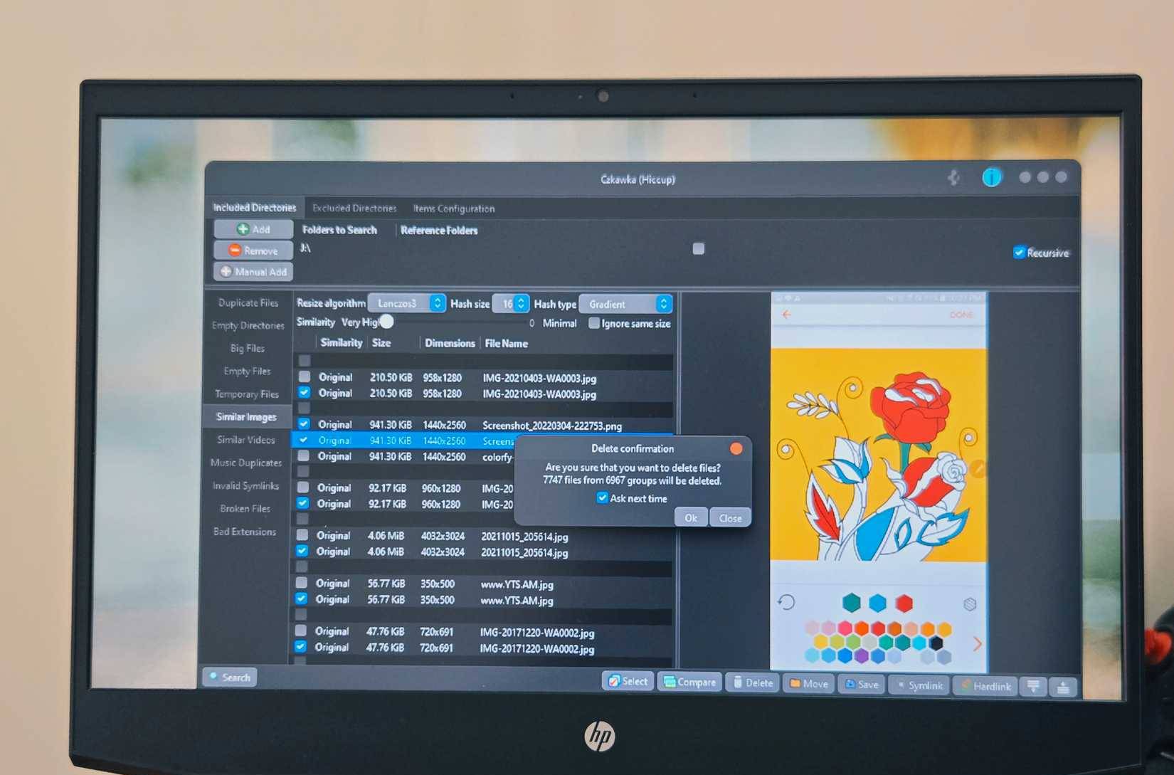 Czkawka - An open-source application that helps remove duplicate data. Picture 7