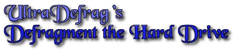 Picture 1 of Defragment your hard drive using UltraDefrag