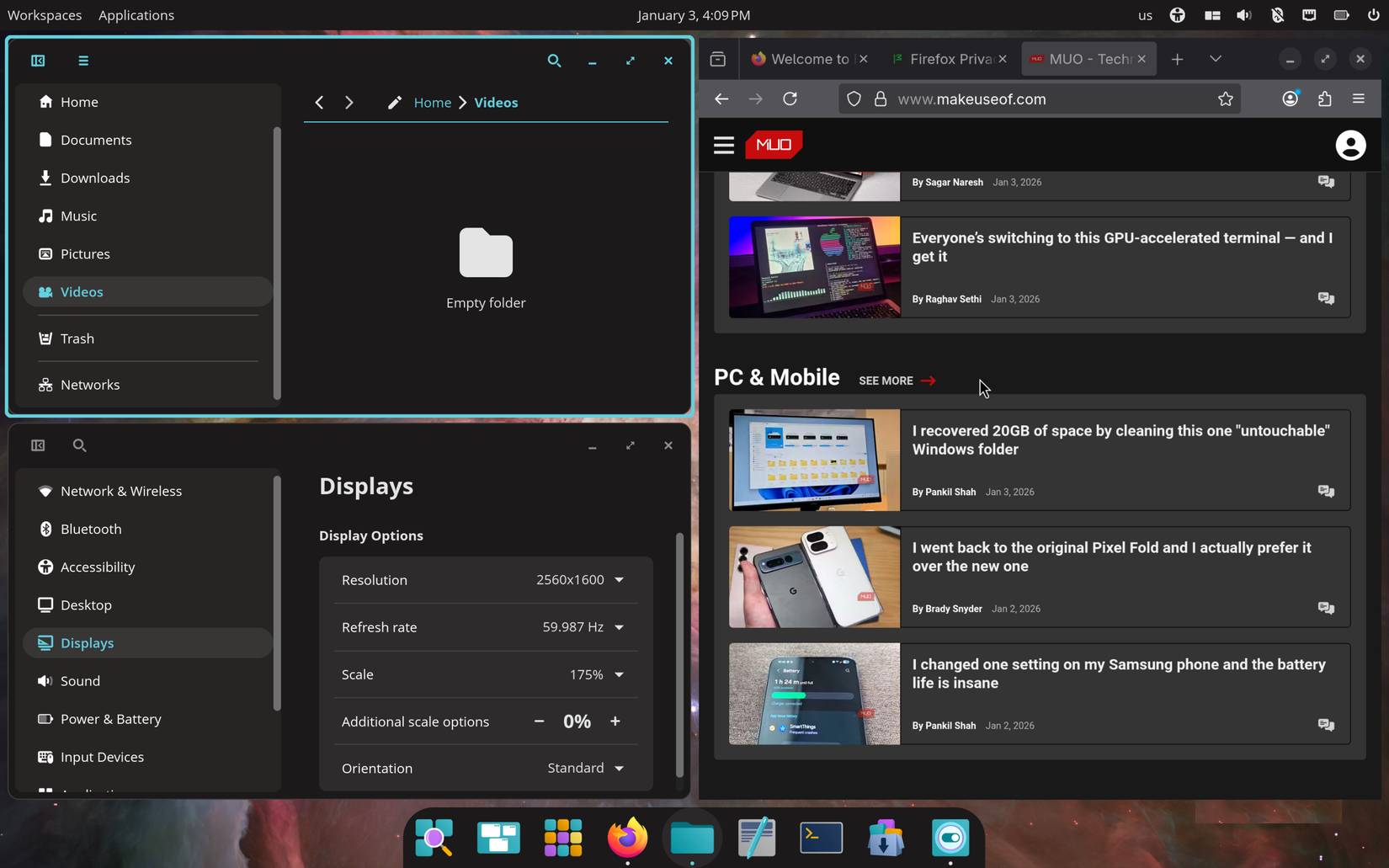 The newly released System76 Rust-based desktop COSMIC for Linux is fantastic! Picture 1