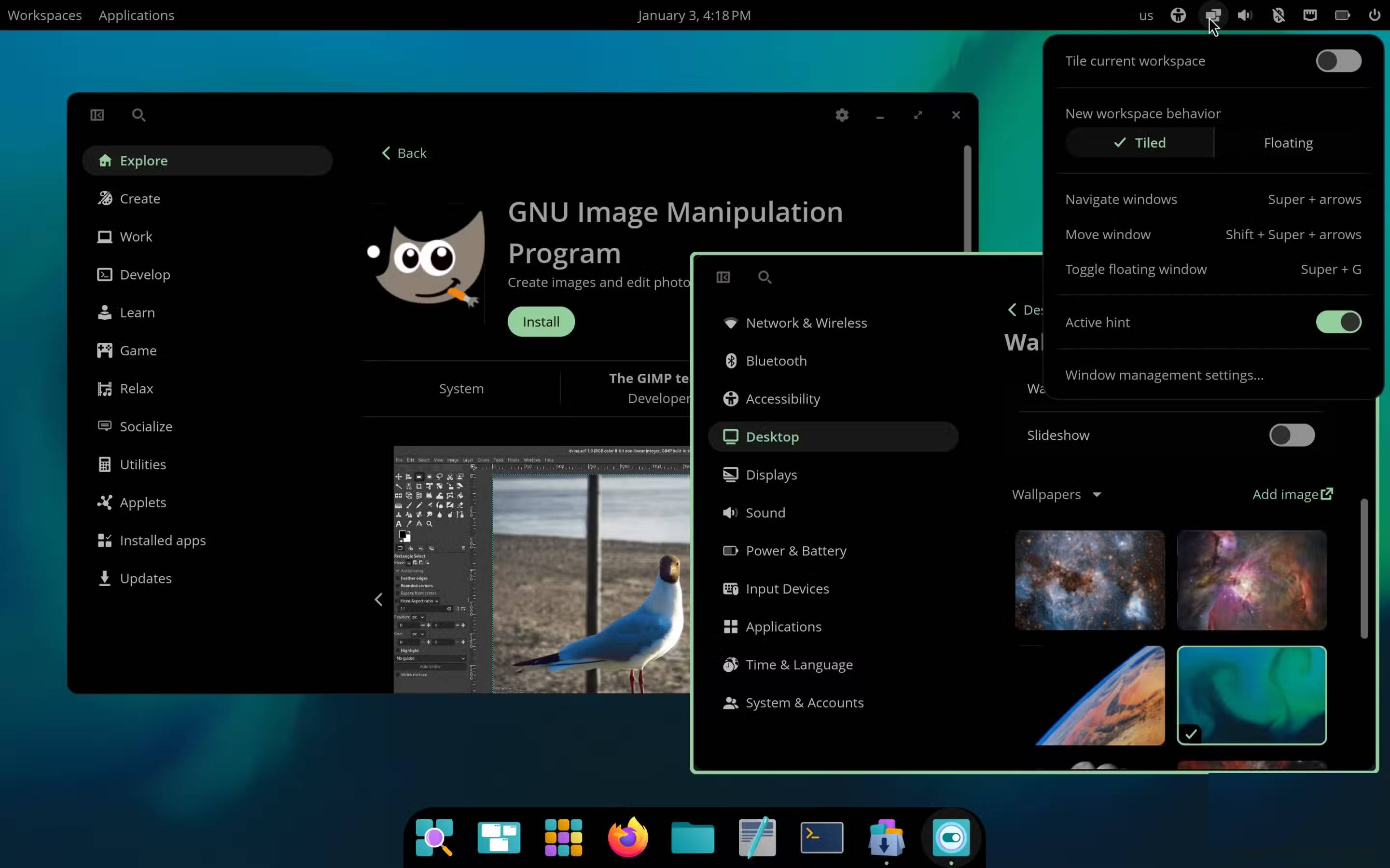 The newly released System76 Rust-based desktop COSMIC for Linux is fantastic! Picture 6