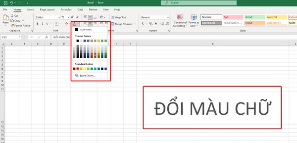 Detailed causes of the error of not being able to change the font color in Excel Picture 5