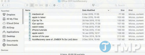 Picture 3 of Detailed guide on how to recover lost Word documents on Mac.
