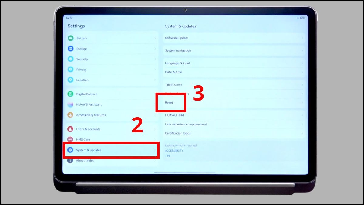 Picture 3 of Detailed guide on how to reset a Huawei tablet.