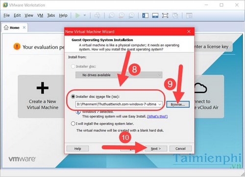 Detailed instructions for installing and using VMware virtual machines Picture 7