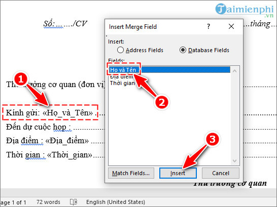 Detailed instructions for mail merge in Word 2010, 2013, 2016 Picture 12