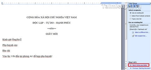 Detailed instructions for mail merge in Word 2010, 2013, 2016 Picture 22