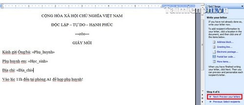Detailed instructions for mail merge in Word 2010, 2013, 2016 Picture 25