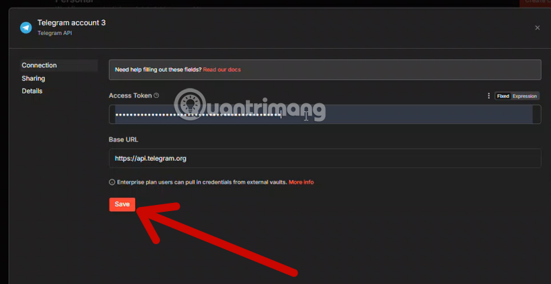 Detailed guide on how to quickly integrate the Telegram API into n8n. Picture 3