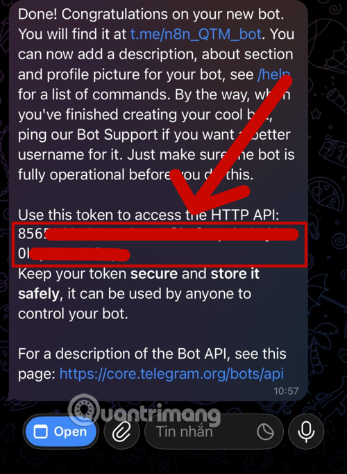 Detailed guide on how to quickly integrate the Telegram API into n8n. Picture 4