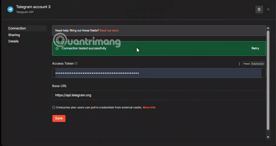 Detailed guide on how to quickly integrate the Telegram API into n8n. Picture 5