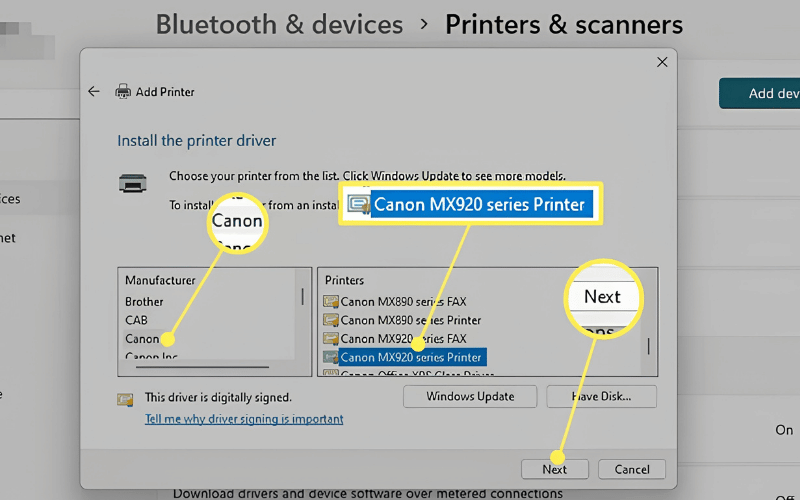 images 6 of Detailed instructions on how to connect a printer to a Windows laptop and MacBook.