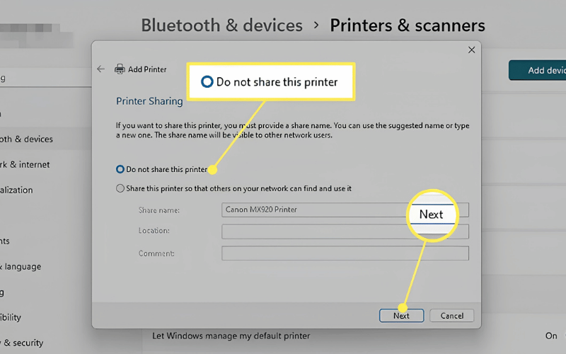 images 8 of Detailed instructions on how to connect a printer to a Windows laptop and MacBook.