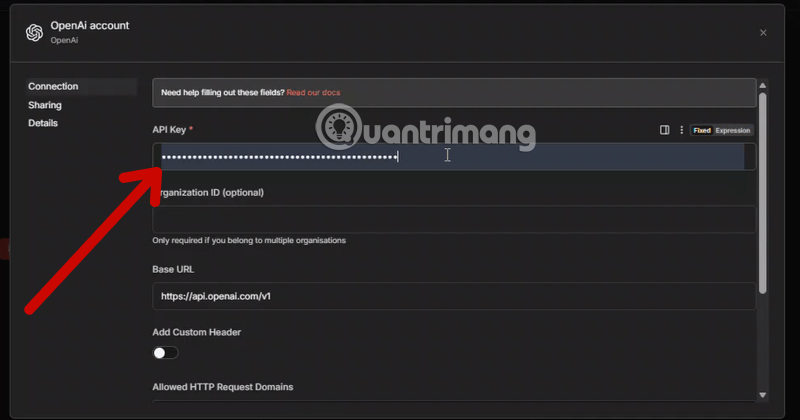 Detailed instructions on how to create ChatGPT API Keys to connect n8n and automation platforms. Picture 6