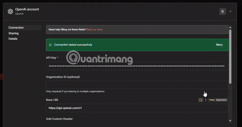 Detailed instructions on how to create ChatGPT API Keys to connect n8n and automation platforms. Picture 9