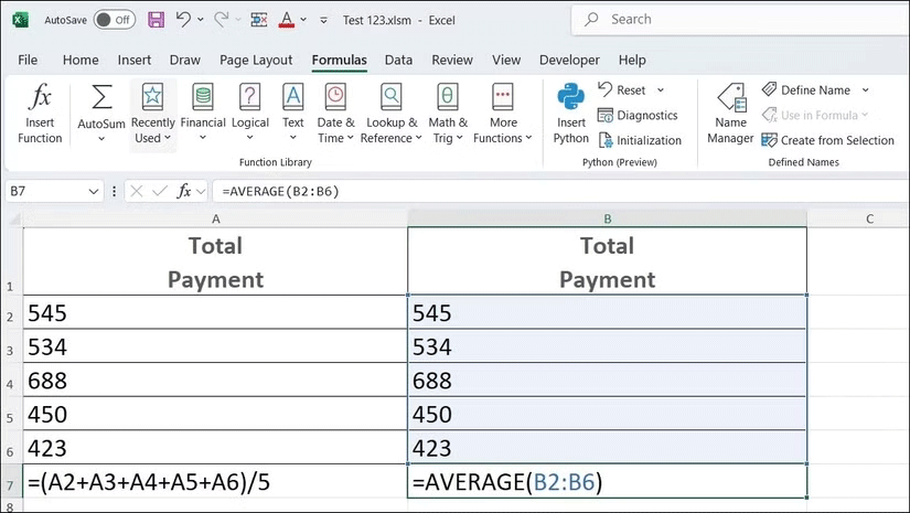 Difference between function and formula in Excel Picture 3